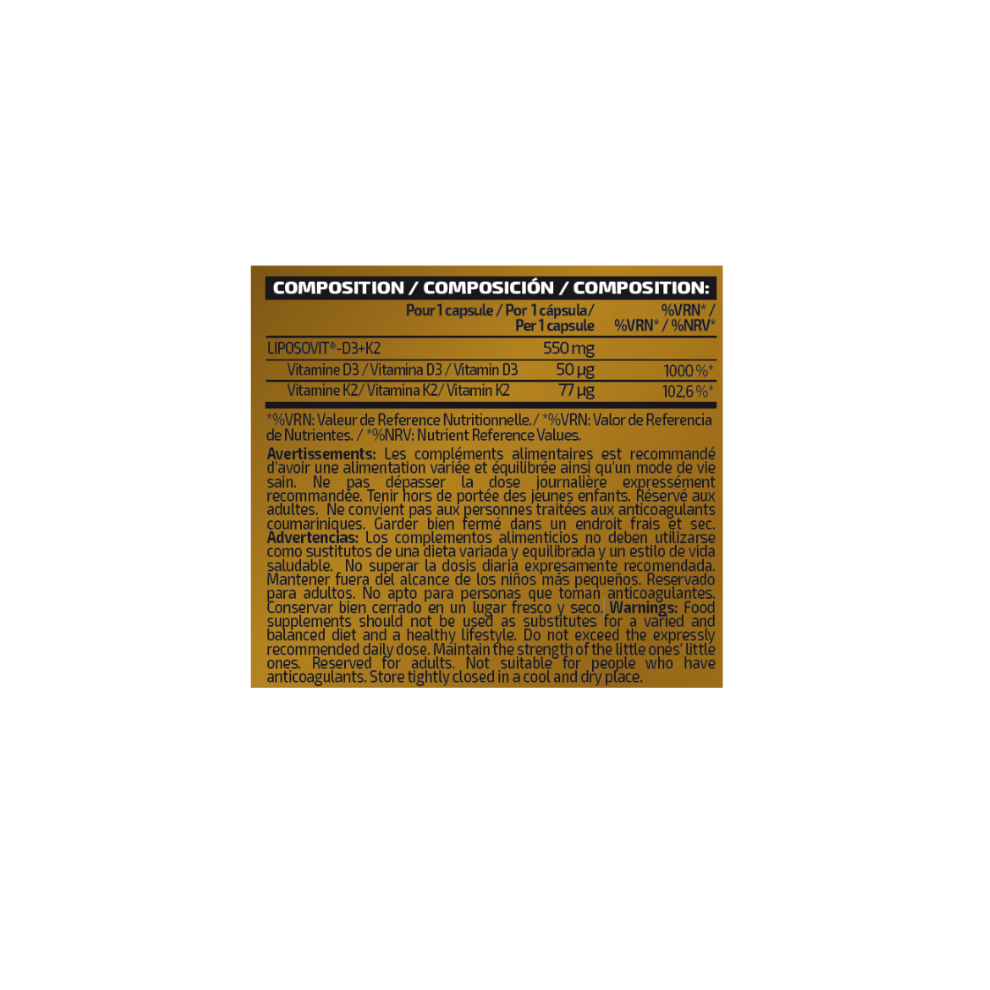 IO GENIX VITAMIN D3+K2 60 TABLETS Imagen secundaria del producto
