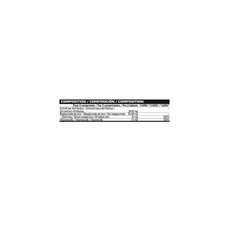 IO GENIX TRIBULUS+ZINC 100 TABLETS Imagen secundaria del producto
